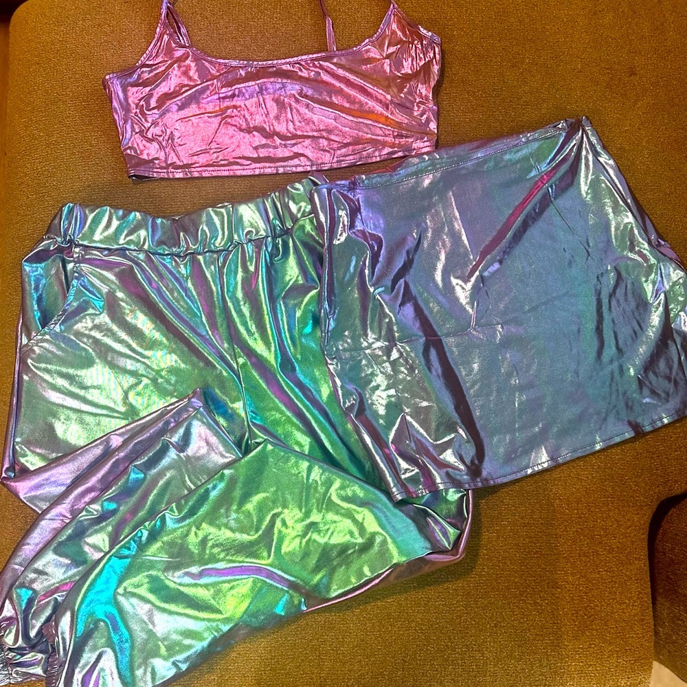 Purple/Blue Metallic Chrome 3 Piece Set